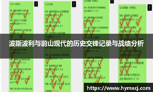 波斯波利与蔚山现代的历史交锋记录与战绩分析